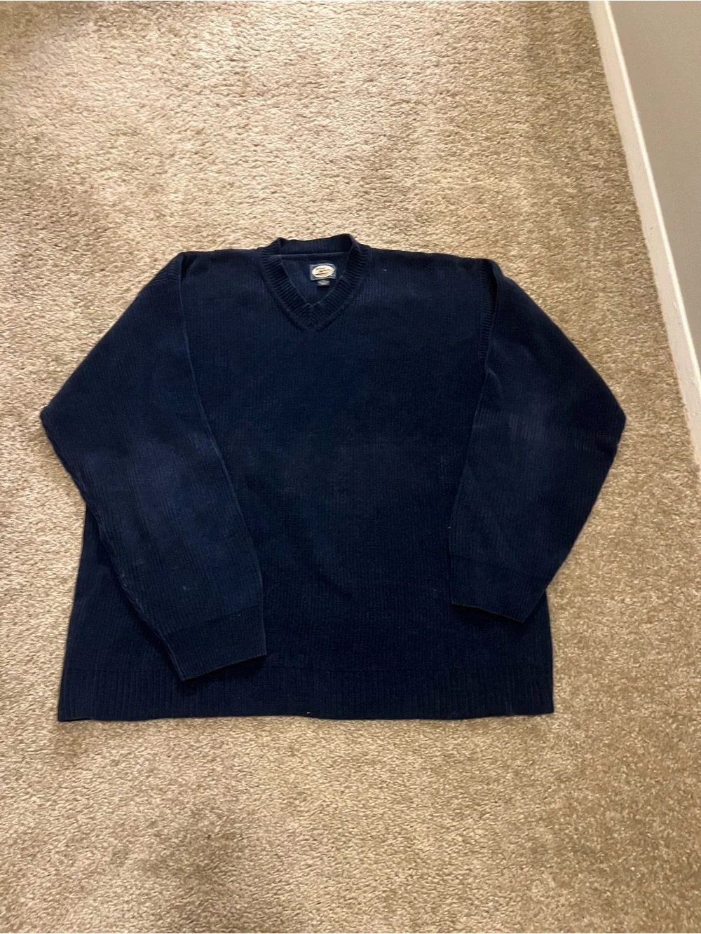 Tommy Bahama navy chenille mens‎ V-neck relaxed fit pullover XXL